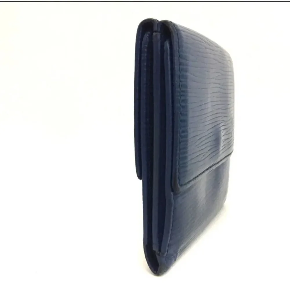 Authentic Louis Vuitton Epi Porte Credit Leather Trifold Wallet /1F8049. MI0984.